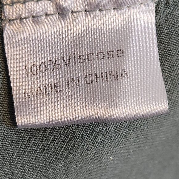 Zesica Women's Sz L Sage Green Smocked Top Tiered Maxi Sun Dress w/ Tie Straps - Picture 9 of 13